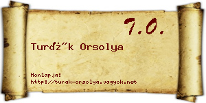 Turák Orsolya névjegykártya