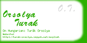 orsolya turak business card
