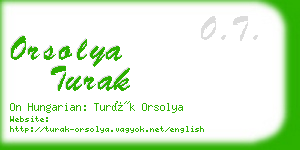 orsolya turak business card